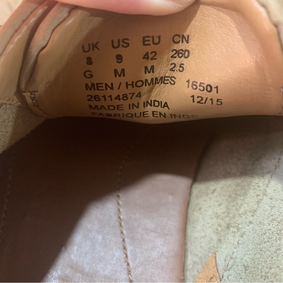 Clarks Franson Plain Nubuck Casual Shoes Size 8 G Beige Sand - Picture 12 of 14